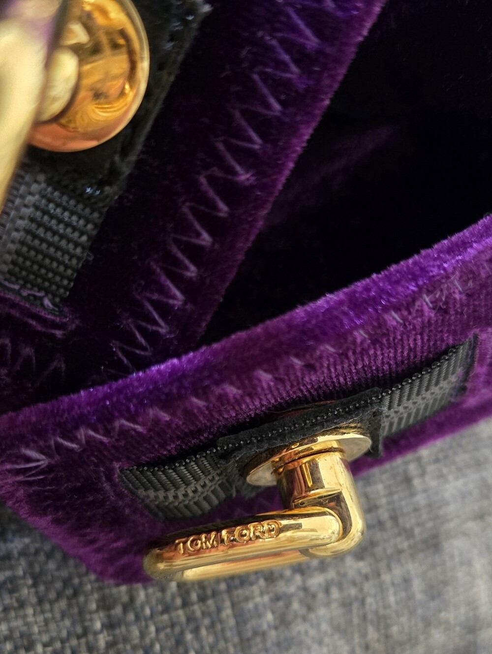 TOM FORD Velvet D'orsay Pumps Heels Size US 8.5/ EUR 39 Purple Leather - Picture 14 of 14